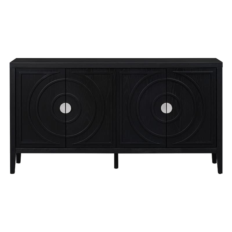 Retro Sideboard door with Circular Groove Design cabinets