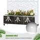 preview thumbnail 15 of 103, 72 in Metal Movable Planter Box with Trellis Privacy Screen Lockable Wheels