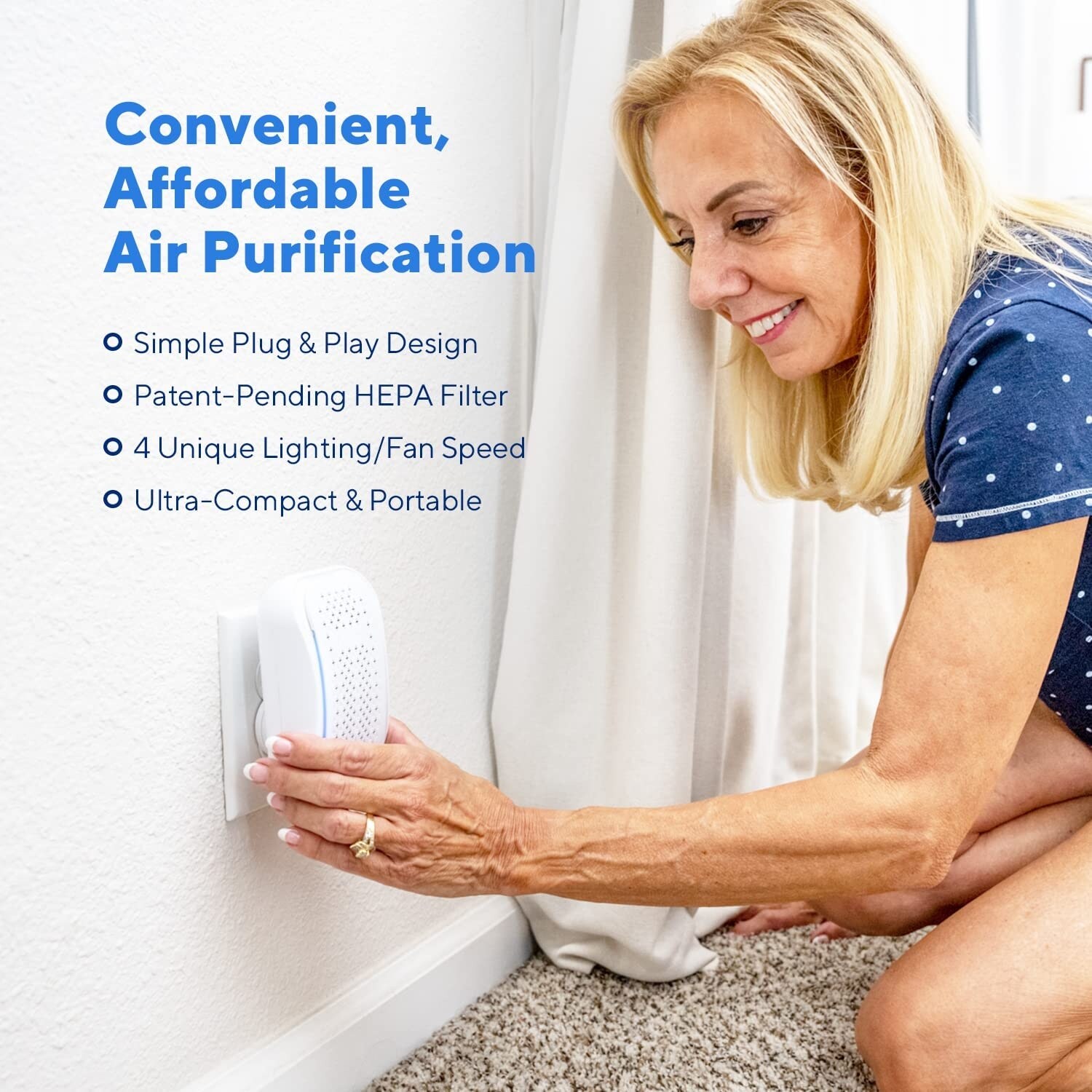 Portable Air Purifier 3 Pack Plug In Air Ionizer HEPA Air Filter Mini Air Purifiers For Bedroom With Dust Smoke On Sale Bed Bath Beyond 40347005