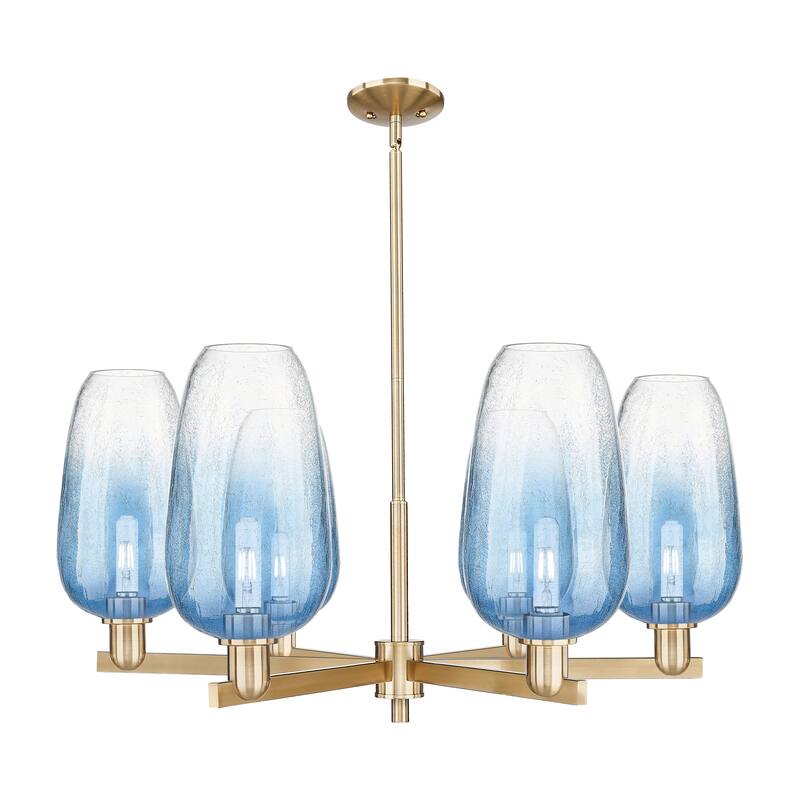 Innovations Lighting Downtown Urban - Brookhaven Flute - 6 Light 24" Stem Hung Chandelier