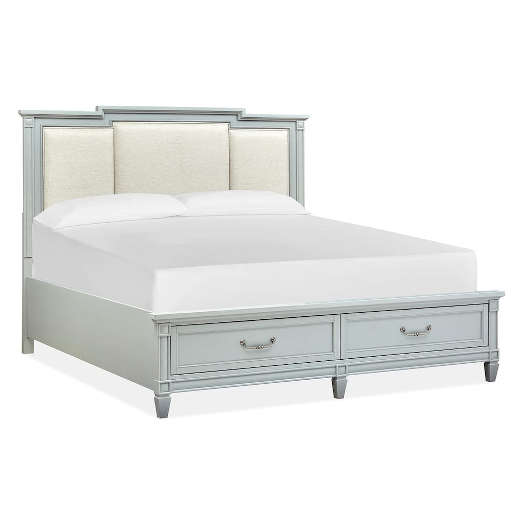 Magnussen Home Glenbrook Pebble Upholstered Panel Storage Bed