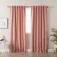 Aurora Home Solid Insulated Thermal Blackout Curtain Panel Pair - 84 - Blush