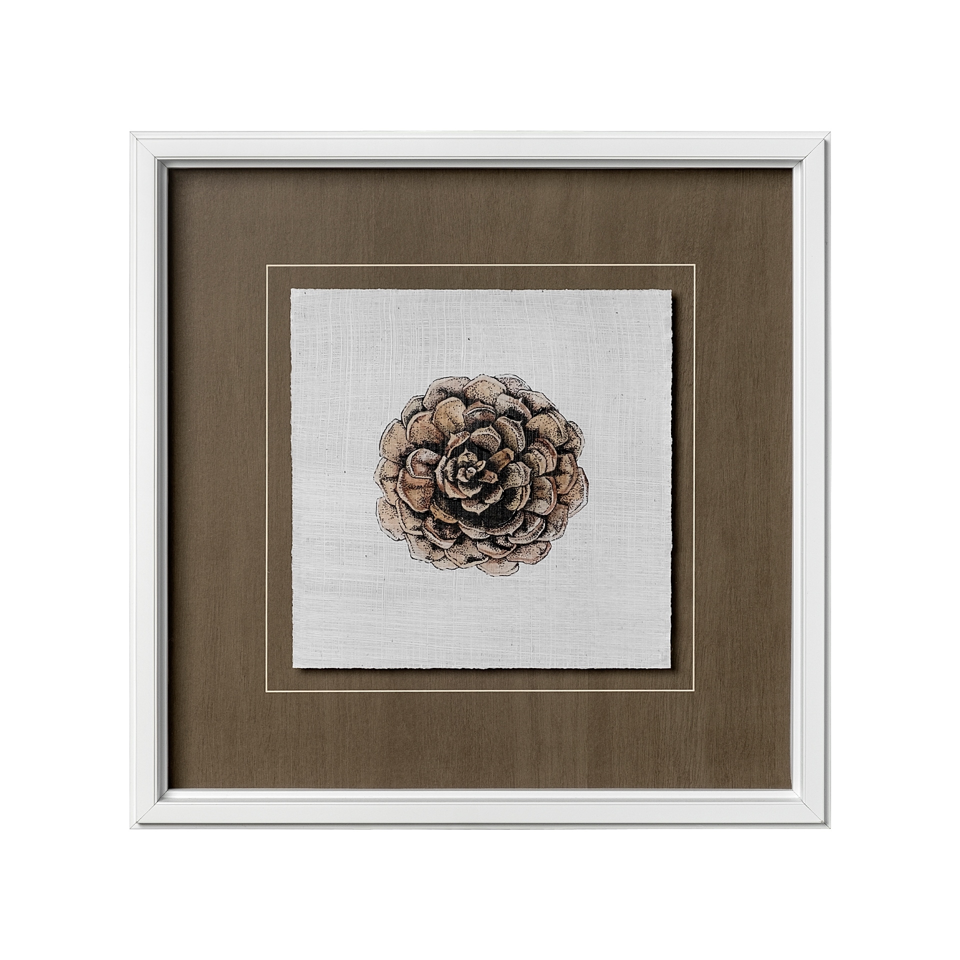 Mercana Unknown by Marie a Hand Embellished Textured Framed Art Print Matted under Glass
