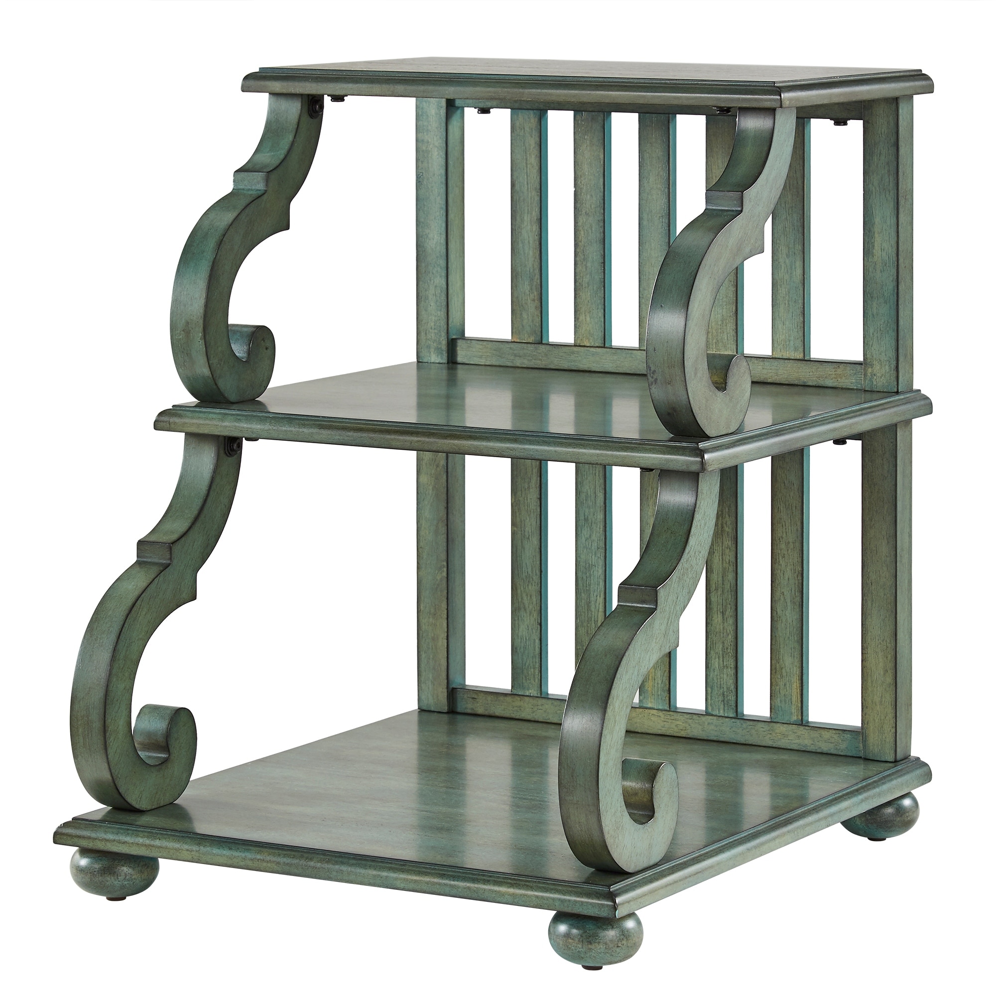 Lorraine wood scroll tv stand top sofa table by inspire q classic
