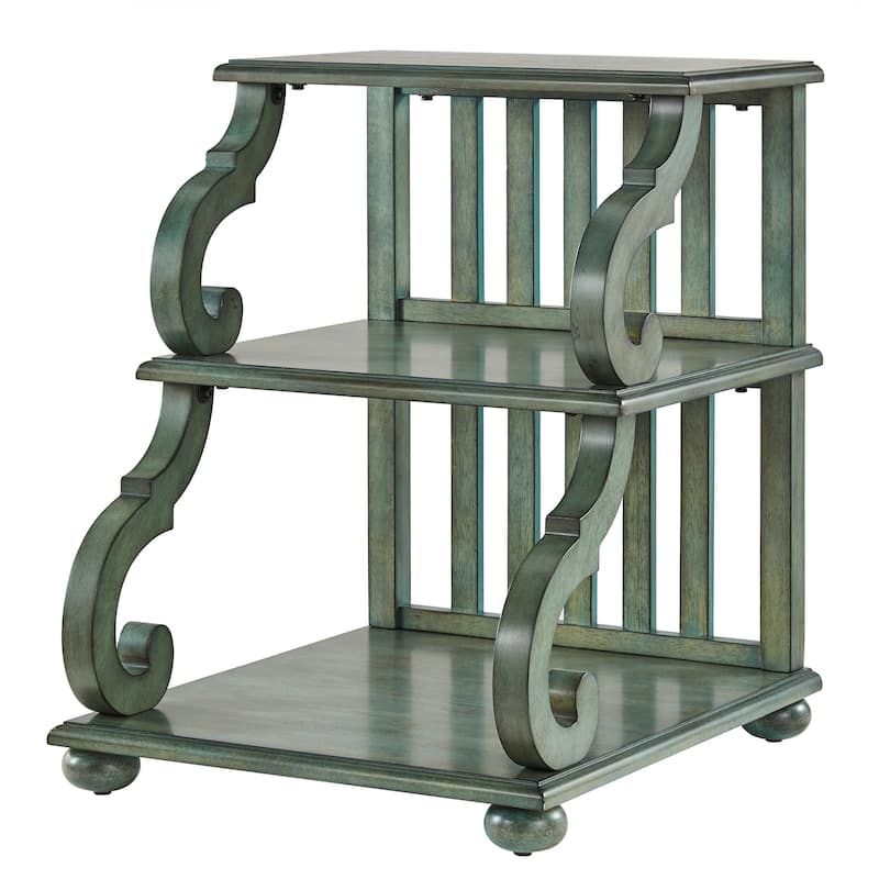 Lorraine Wood Scroll End Table by iNSPIRE Q Classic - Sage Green