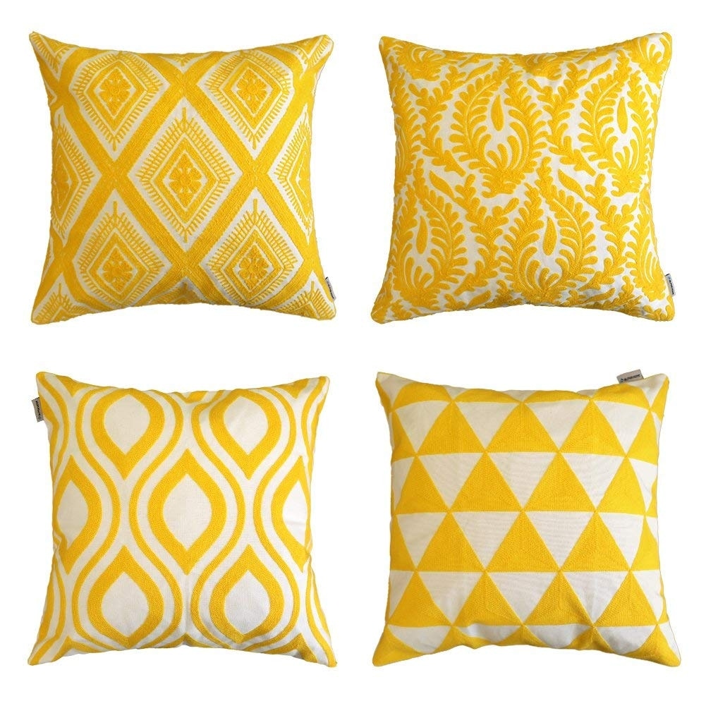 Embroidered Pillow Covers Decorative Cushion 18 X Embroidered Pillow Covers