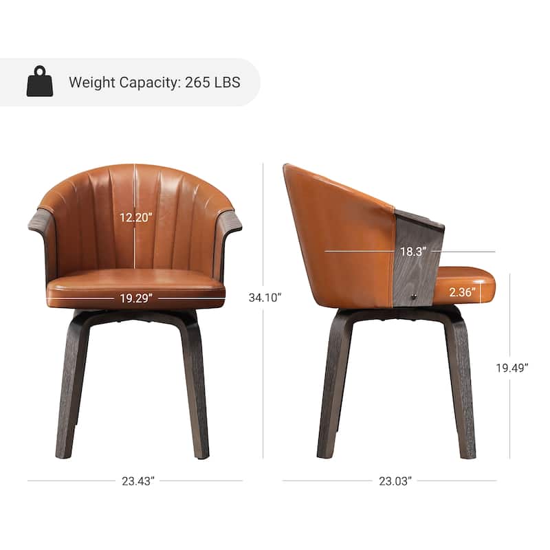 Art Leon Mid-century Swivel Accent Armchair