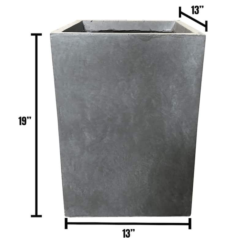 Durx-litecrete Lightweight Concrete Tall Planter - 13'x13'x18.5'