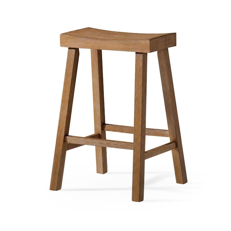 Maven Lane 31" Vincent Bar Height Kitchen Stool - Antiqued Natural - Single