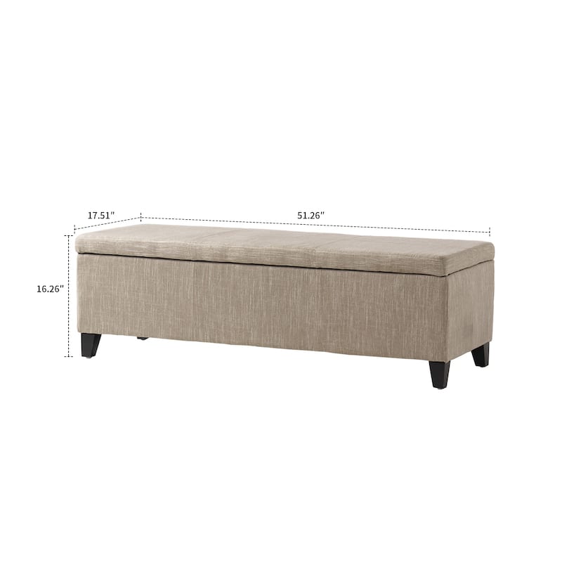 Contemporary Minimalist Design Upholstered Storage Bench