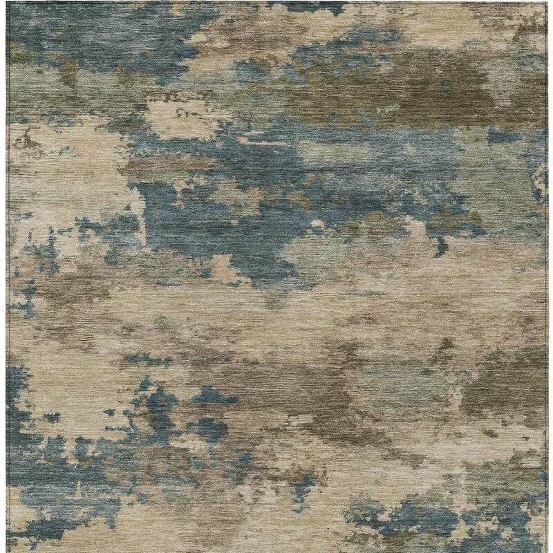 HomeRoots Abstract Transitional Rectangle Outdoor Rug