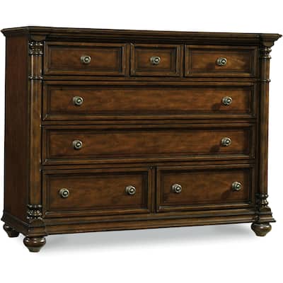 Hooker Furniture 54 Inch Wide 7 Drawer Rubberwood Dresser from the