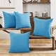 preview thumbnail 60 of 89, Deconovo Faux Linen Throw Pillow Covers 4 PCS(Cover Only) 18"x18" - Blue