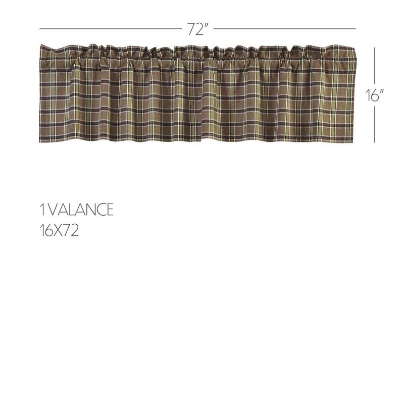 Cider Mill Plaid Valance 16x90 - M - Tan - M