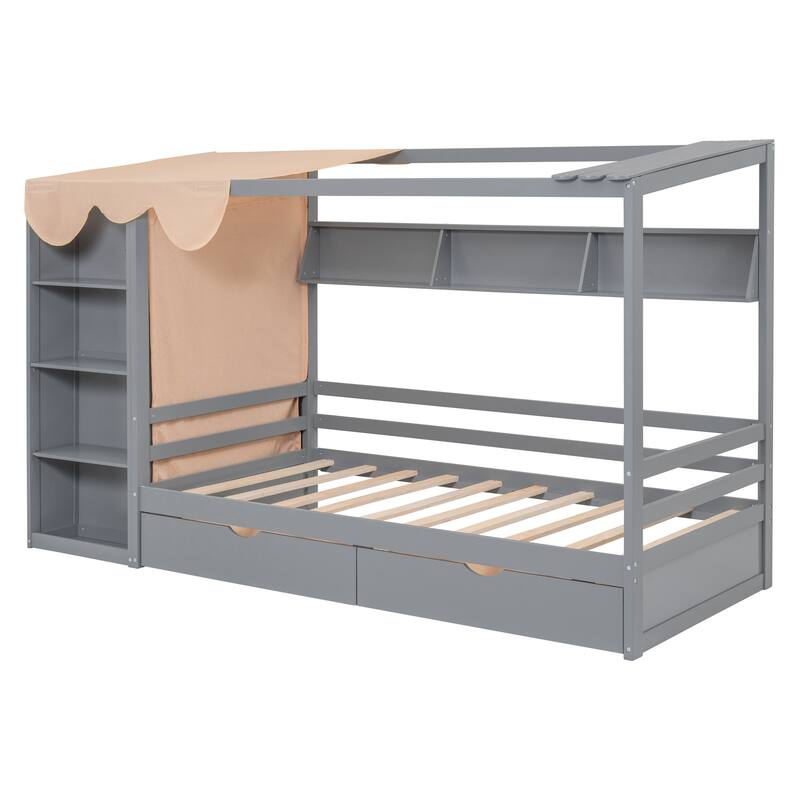 House Bed with Multiple storage spaces