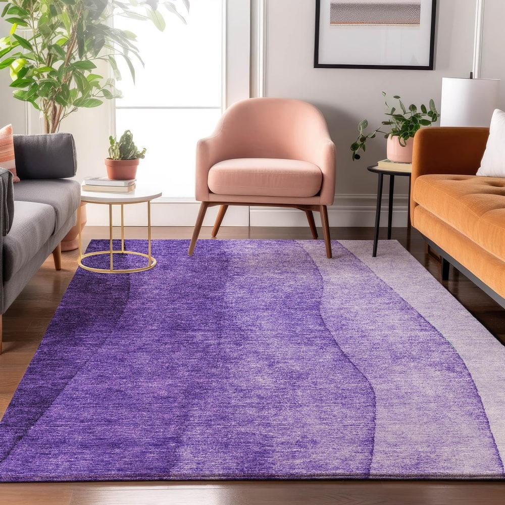Premium Washable Super Soft Ombre Stripes Mayfield Rug