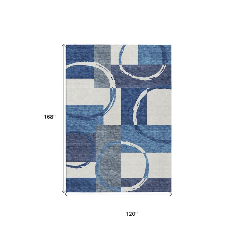 HomeRoots Geometric Modern Rectangle Outdoor Rug