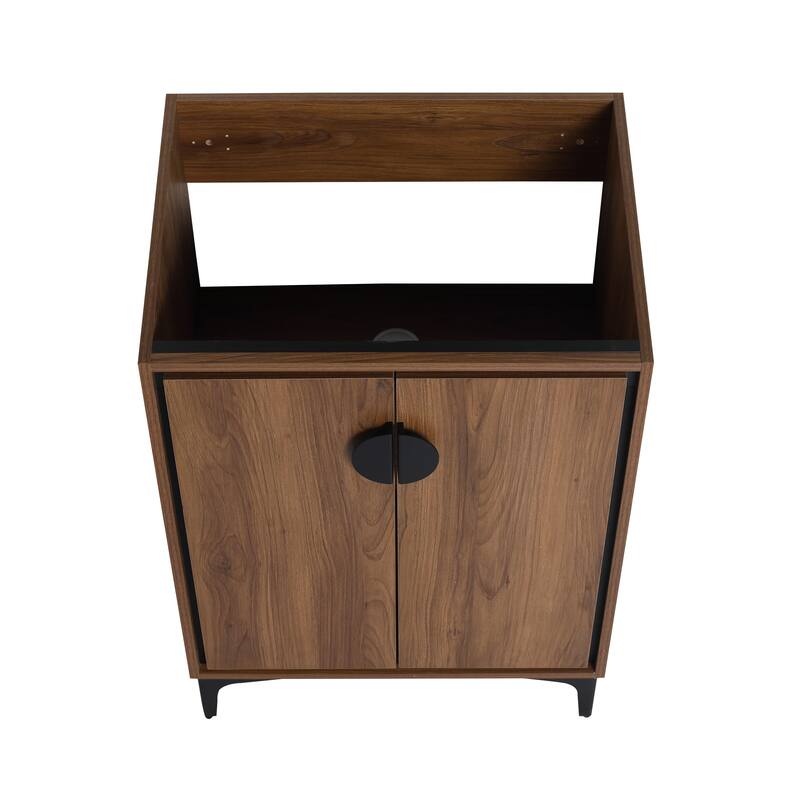 Compact Bathroom Vanity with Painted Finish and Moisture-Resistant Engineered Wood - Easy Assembly - 23.43in L