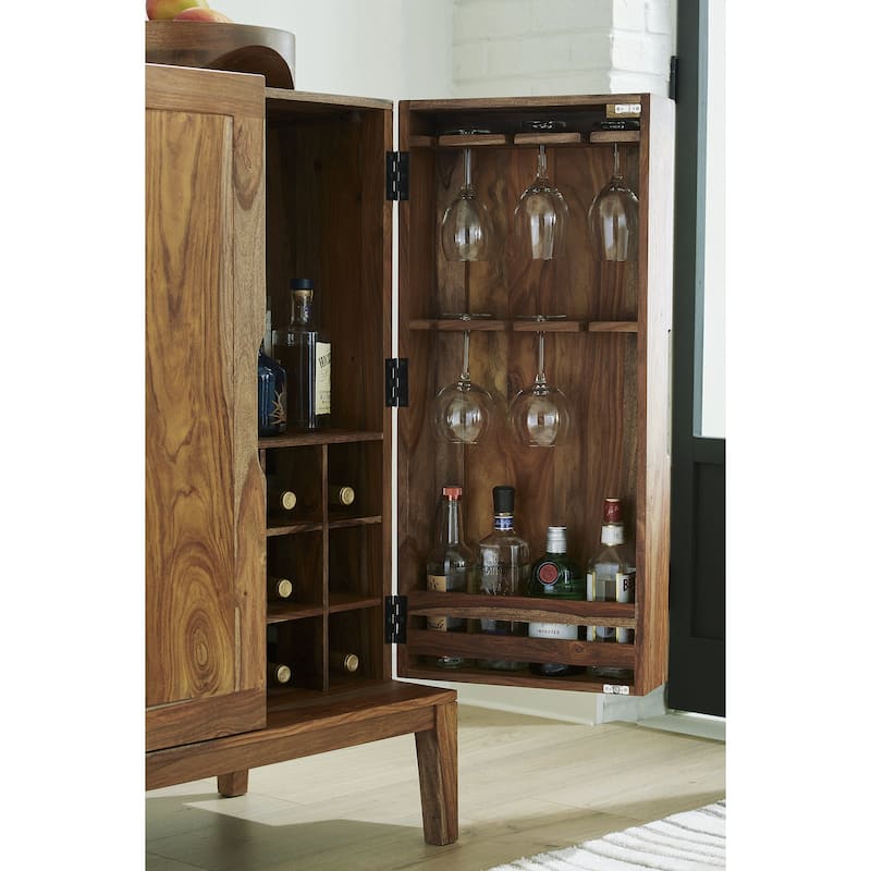 Signature Design by Ashley Dressonni Brown Bar Cabinet - 32" W x 20" D x 45" H