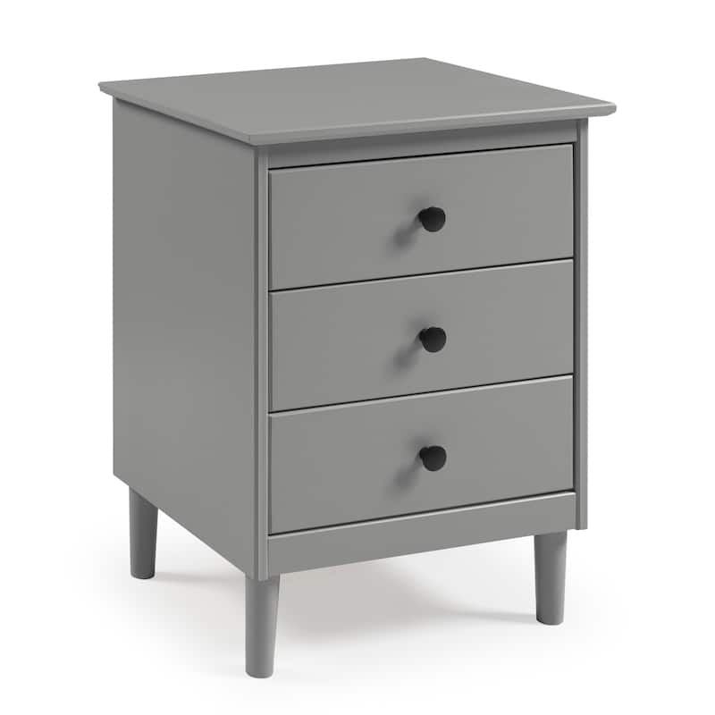 Walker Edison Bullrushes Solid Wood 3-Drawer Nightstand