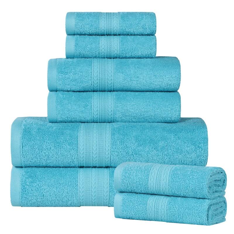 Superior Eco-Friendly Cotton 8-Piece Towel Set