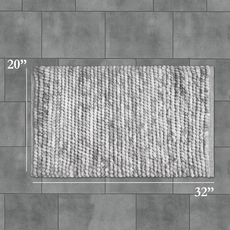 French Connection Space Dye Chunky Chenille Bath Rugs