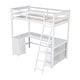 preview thumbnail 12 of 32, Twin Size Solid Wood Loft Bed with Desk, Blackboard & Drawers