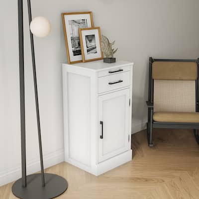 White color modular wine bar cabinet Buffet Cabinet with Hutch for Dining Room