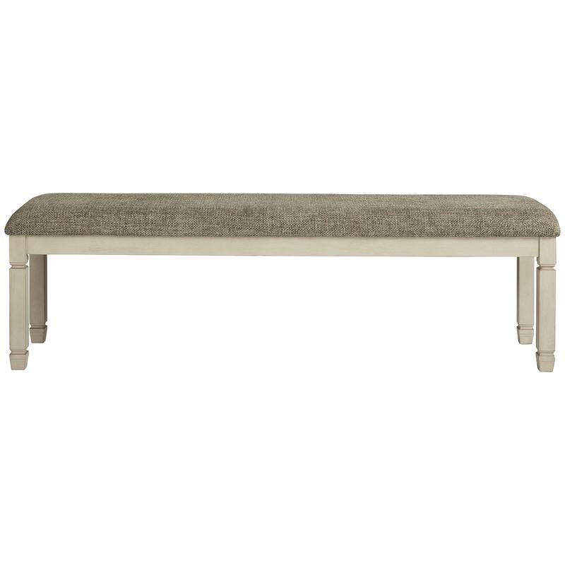 Ashley Furniture Bolanburg Two-Tone Upholstered Dining Room Bench - 65"W x 16"D x 20"H