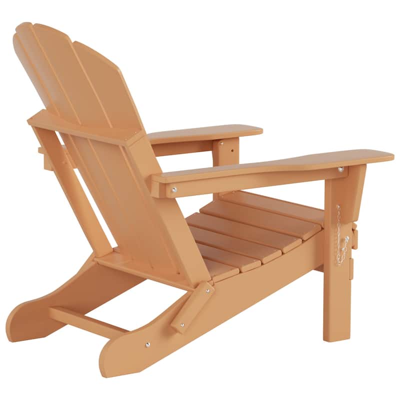 POLYTRENDS Laguna All Weather Poly Outdoor Adirondack Chair - Foldable (Set of 2)