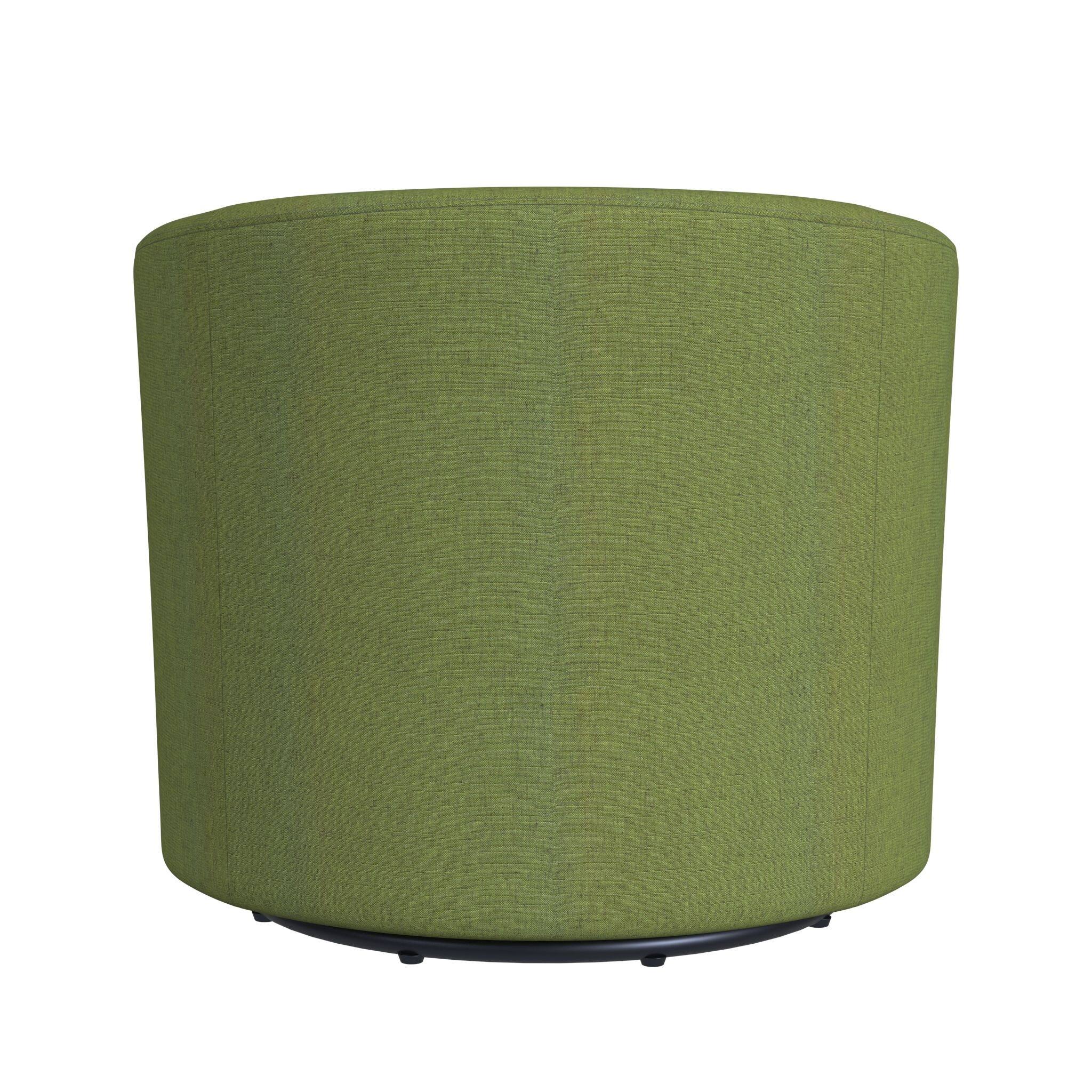 HomePop Upholstered Barrel Back Swivel ChairOlive Green Woven On