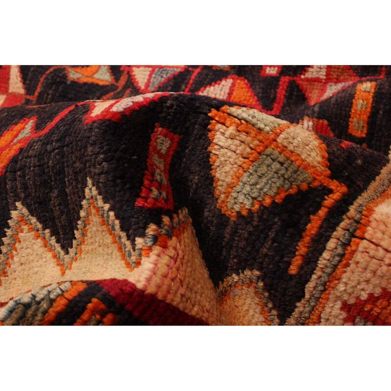 ECARPETGALLERY Hand-knotted Melis Vintage Black, Red Wool Rug - 5'10 x 8'7