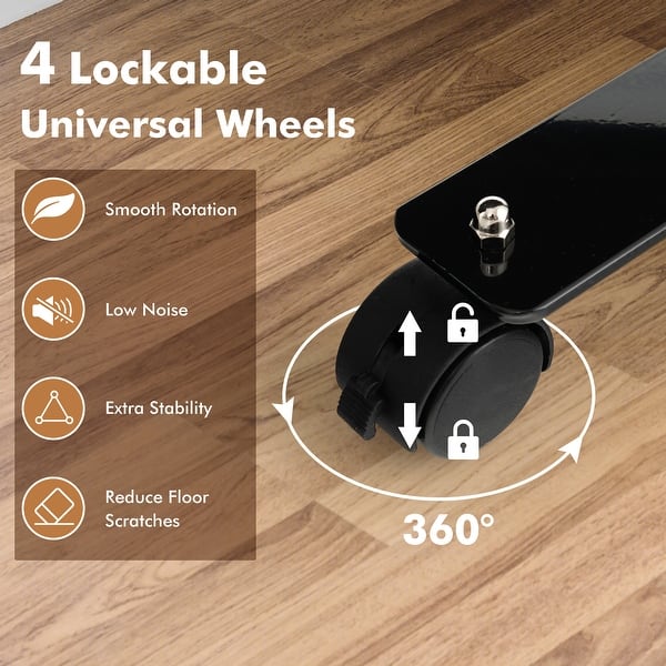 dimension image slide 1 of 2, 6FT Single Panel Room Divider with Wheels Rolling Privacy Screen