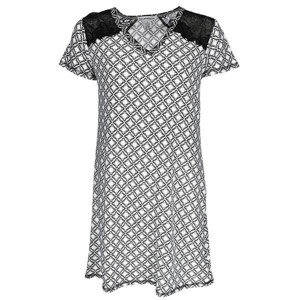 Shop Sag Harbor Women S Plus Size Lace Inset Night Shirt Gown