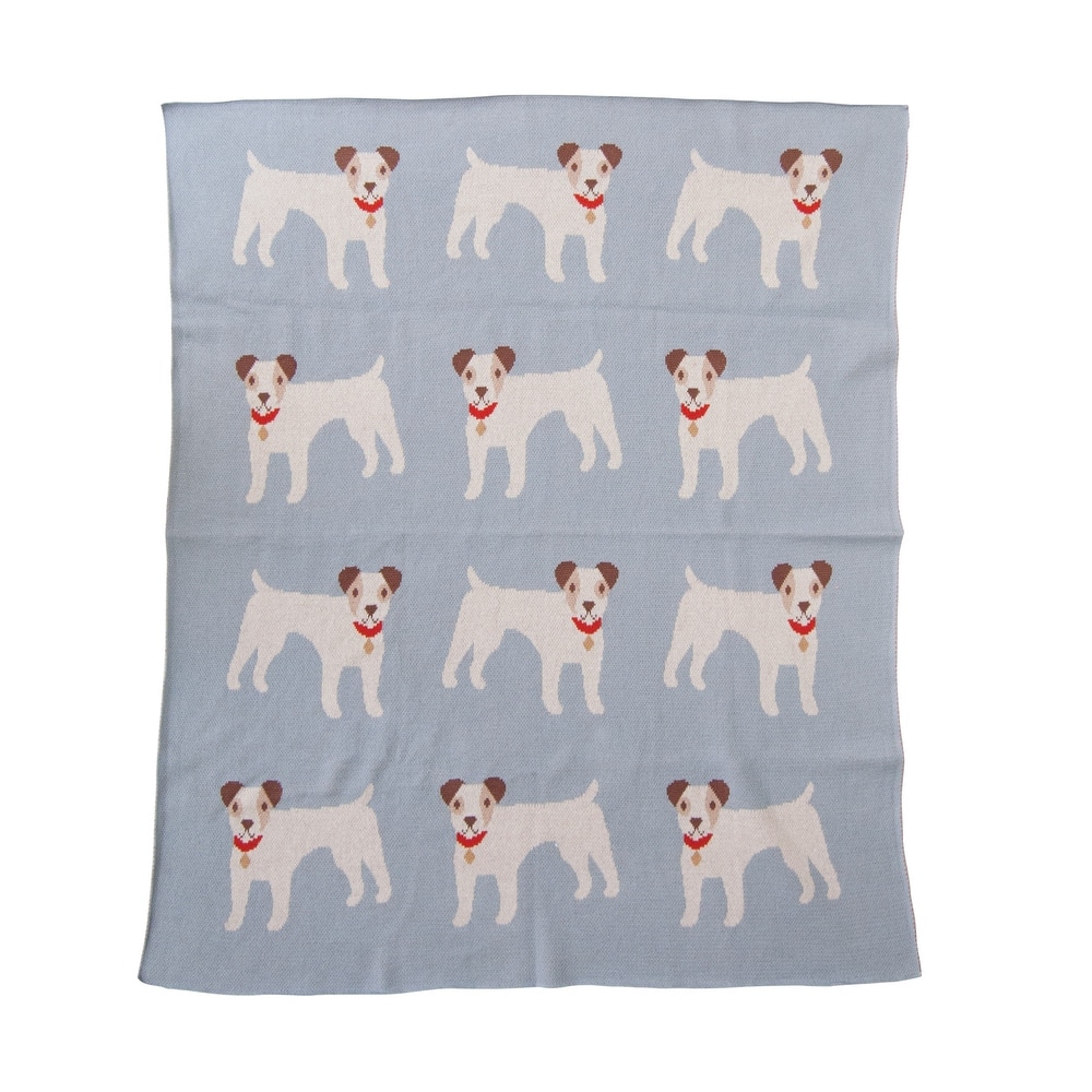 Cotton Knit Baby Blanket with Prints
