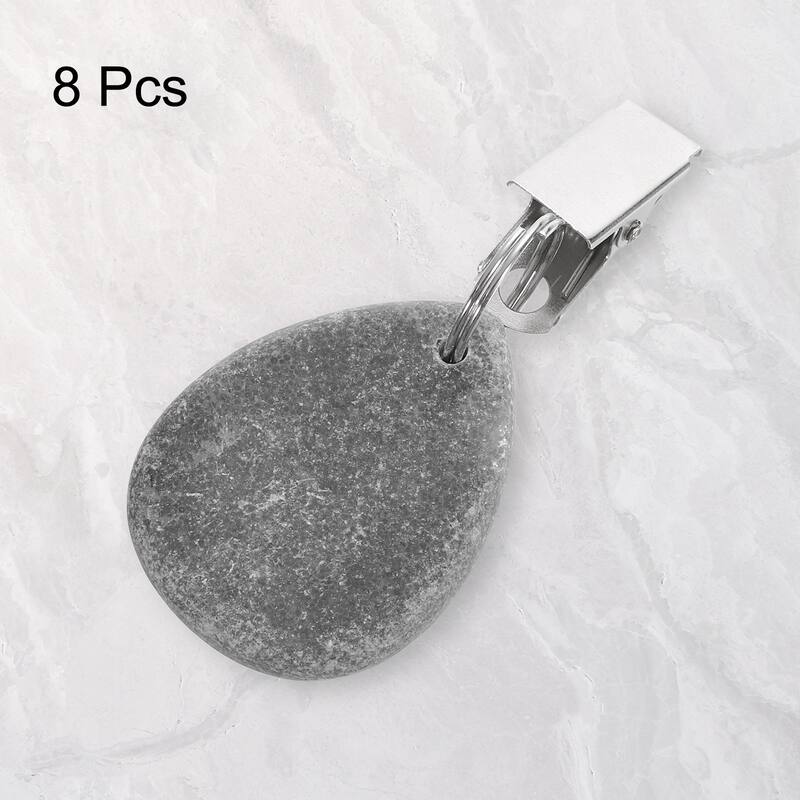 8PCS Marble Water-Drop Shape Tablecloth Weights with Metal Clip