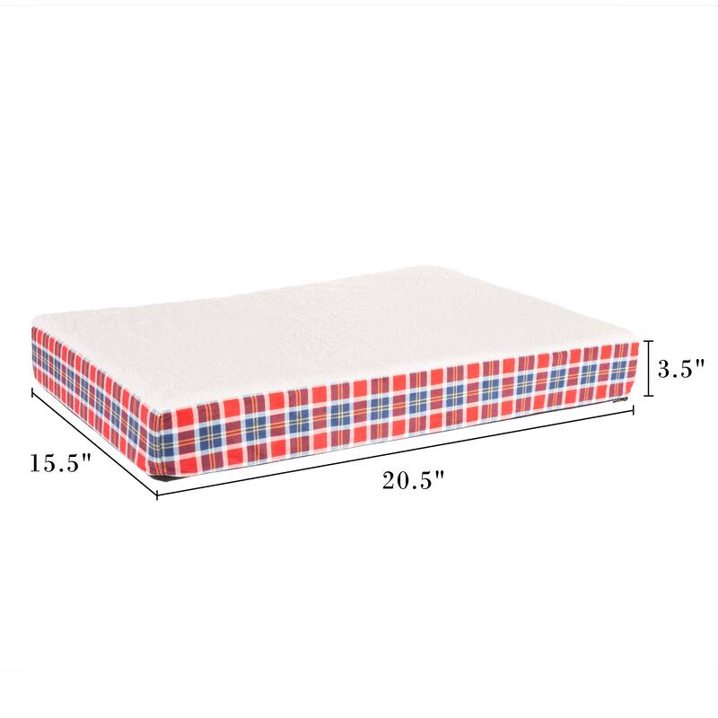 2-Layer Orthopedic Memory Foam Dog Bed with Machine Washable Sherpa Cover