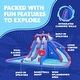 preview thumbnail 2 of 7, Deluxe Inflatable Water Triple Slide Park - Heavy-Duty Nylon Bouncy Station - Climbing Wall, 3 Slides & Splash Pool - Large