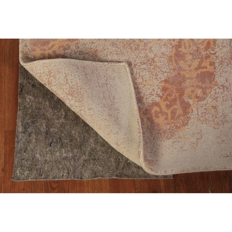 Abstract Indian Rug Hand-Knotted Wool Carpet - 5'2"x 7'4"