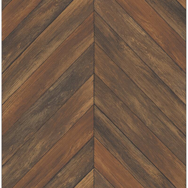 Vernon, Parisian Brown Parquet, 33 FT. L x 20.5In. W Wallpaper Roll