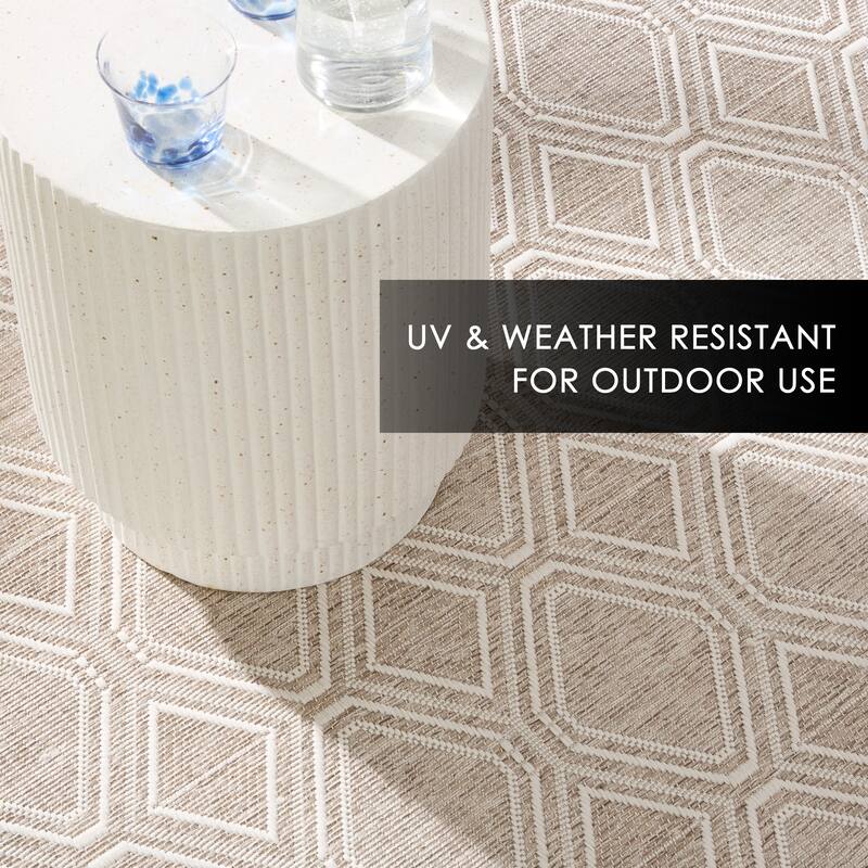 NICOLE MILLER NEW YORK Corin Distressed Outdoor Area Rug