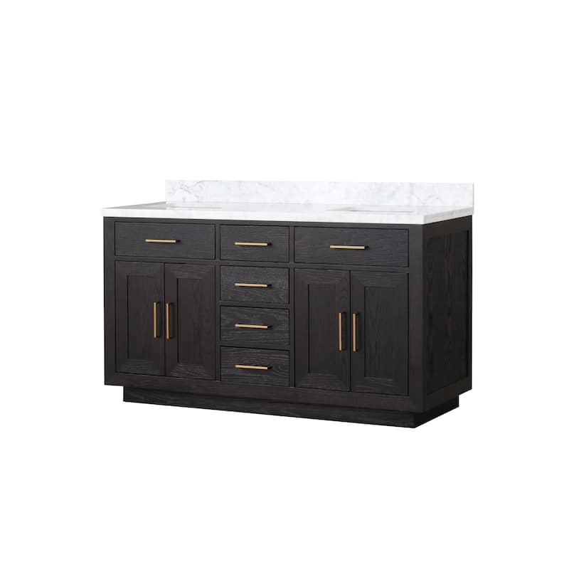 Lexora Abbey Bath Vanity and Carrara Marble Top