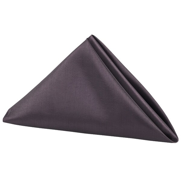 10 Pieces, Chevron Approx. 20"x20" square; Edge: Hemmed Satin Napkin - Gray