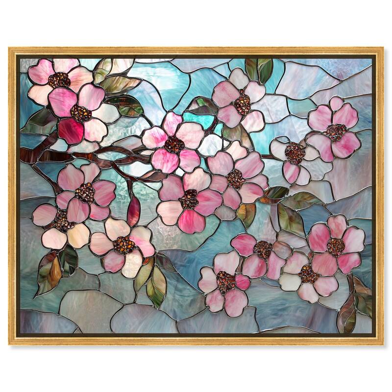 Shimmering Spring Blossoms II Canvas by Art Remedy - Gold - 45" x 36"