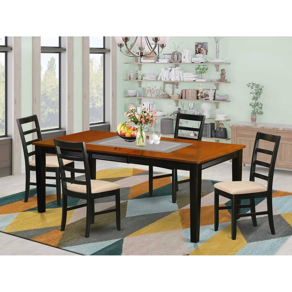 Rustic Dining Set-Wood Table with 8 Chairs-Home Kitchen Furniture