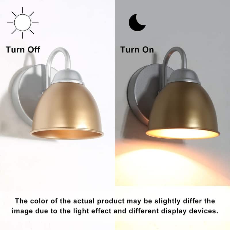 Mid-century Modern Bathroom Vanity Lights Bell Metal Shade Sconces Kitchen Sink Window
