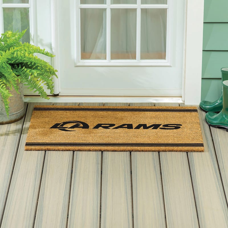 Los Angeles Rams Monochrome Indoor/Outdoor Coir Door Mat - 36" x 24"