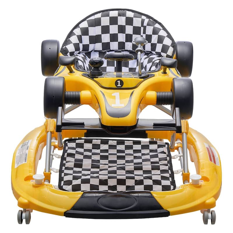 PP 4-in-1 Baby Walker with Wheels, Music and Foldable Design - 28.3” L x 27.6” W x 21.7” H