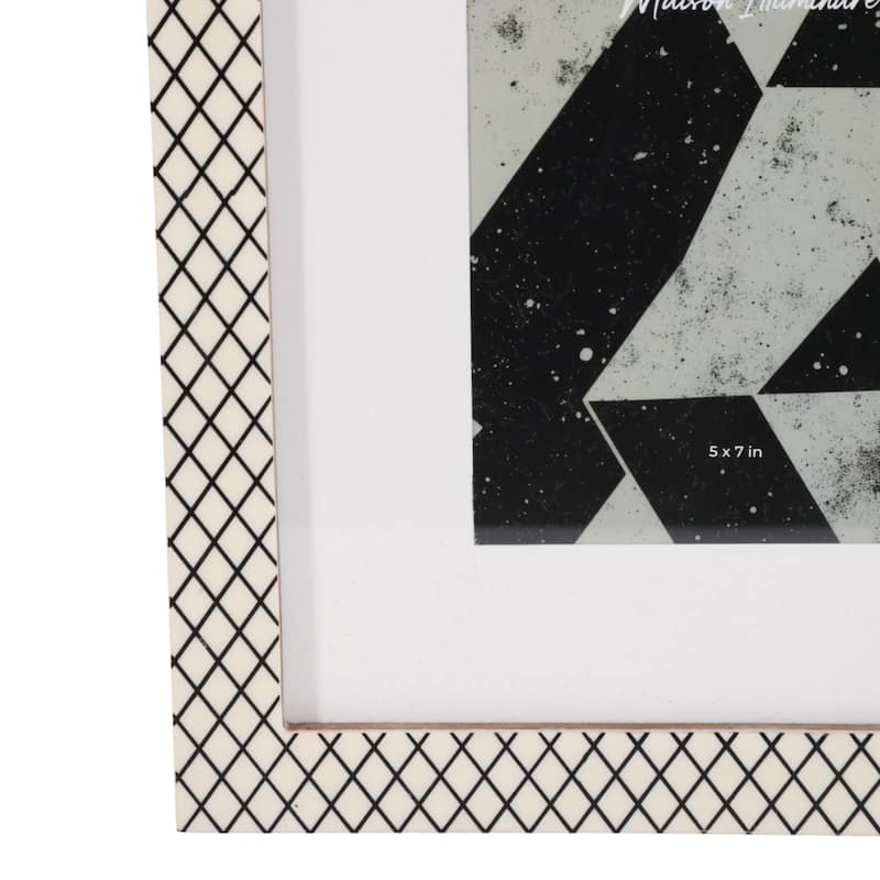 Resin Glass Picture Frame Matted Casual Home Decor with Backing