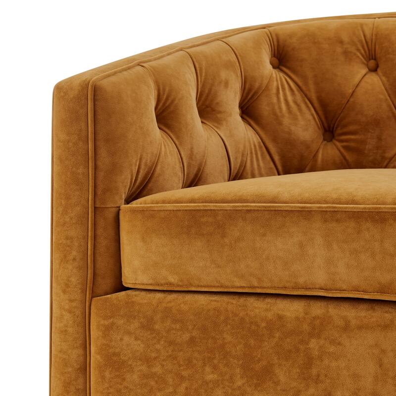 NPD Furniture Walsh Fabric Swivel Barrel Chair